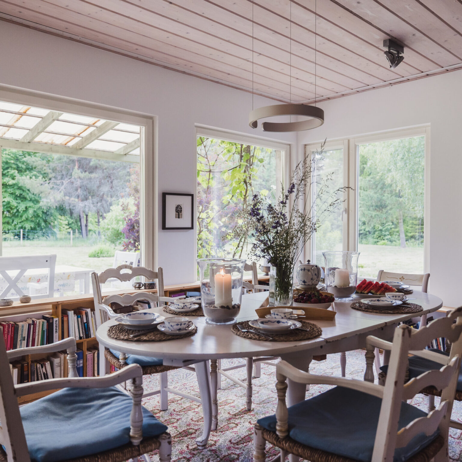 Dining table in the living room